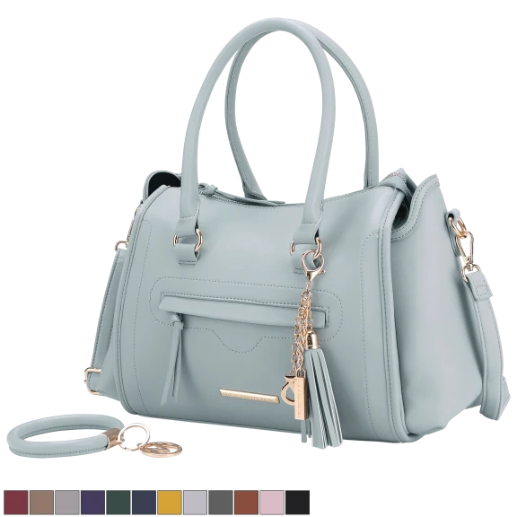 MKF Collection Valeria Shoulder Bag Satchel with Keyring by Mia K