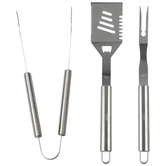 Cheer Collection 3-Piece Barbecue Grill Tools Set