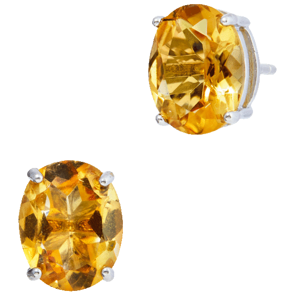 Savvy Cie Sterling Silver Genuine Gemstone Large Statement Stud Earrings