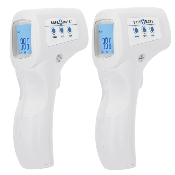 2-Pack: Safe+Mate Digital Touchless Thermometers