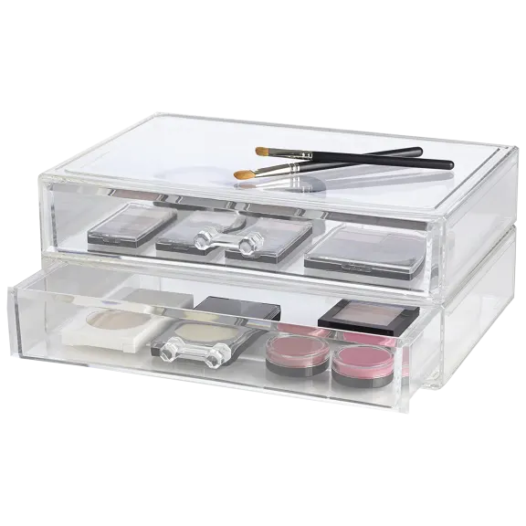 2-Pack: Richards Homewares Clearly Chic Acrylic Stackable Cosmetic Organizers