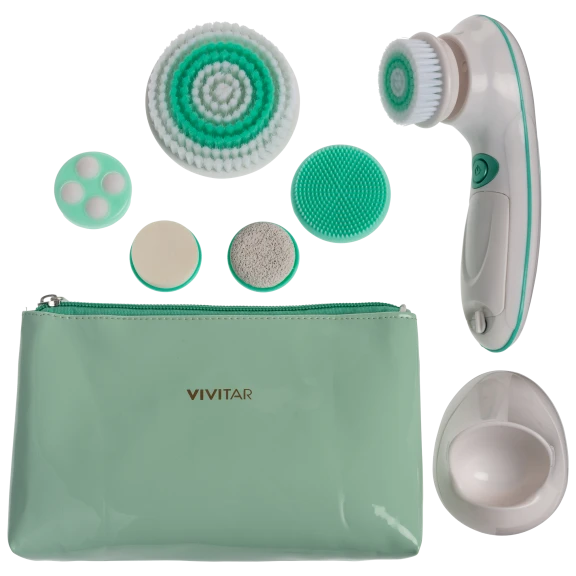 Vivitar 8-Piece Cleansing and Exfoliating Facial Brush Set