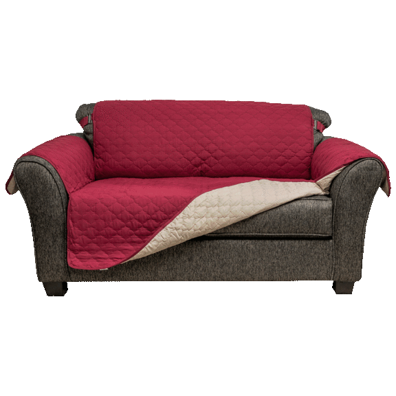 Quick Fit Reynolda Reversible Waterproof Microfiber Loveseat Cover with Strap