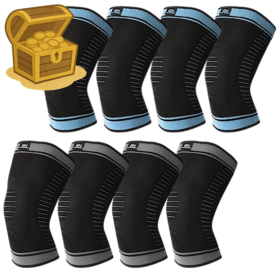 4-Pack: GymNeeds Knee Sleeves