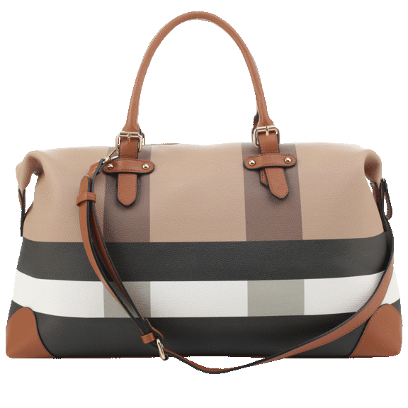 Malibu Skye Plaid Duffel with Shoulder Strap