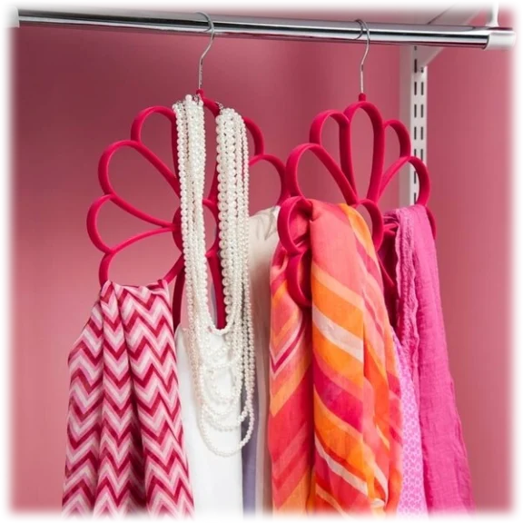 2-Pack: Joy Mangano Flower Accessory Hangers