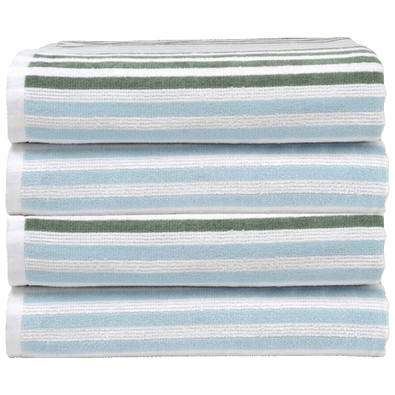 4-Pack: Dan River Cabana Stripe Beach Towel Set