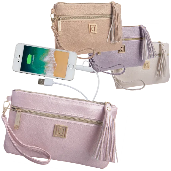 Liz Claiborne Phone Charging Wristlets with RFID Theft Protection