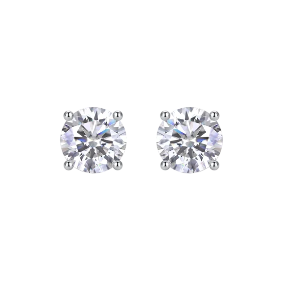 Saffron Moissanite Stud Earrings