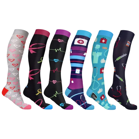 6-Pack: Ciana Knee-high Compression Sock Collection