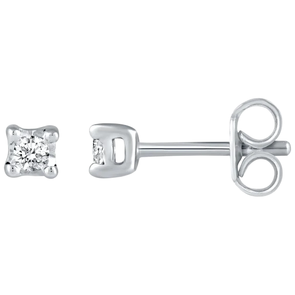 Fifth and Fine Ora Diamond Stud Earrings Set in 925 Sterling Silver