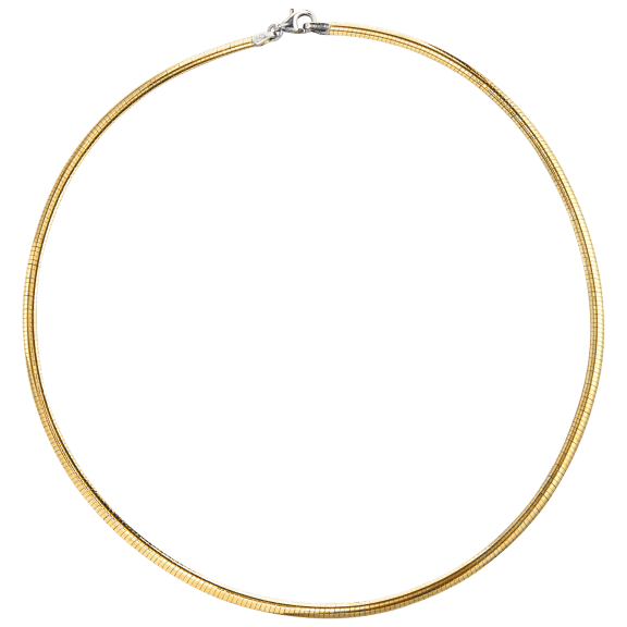 Savvy Cie Italian 18K Gold Vermeil Omega Necklace