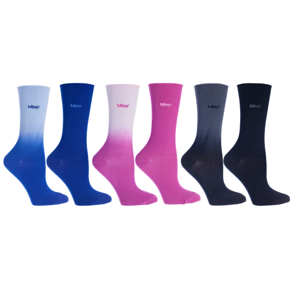 6-Pack: All Mixed Up Roll Top Crew Socks