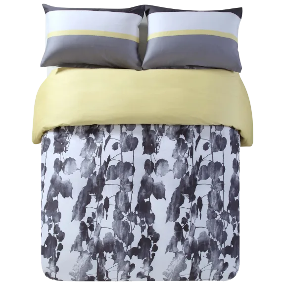 3-Piece: Elegant Linens Kara Floral Print Duvet Set