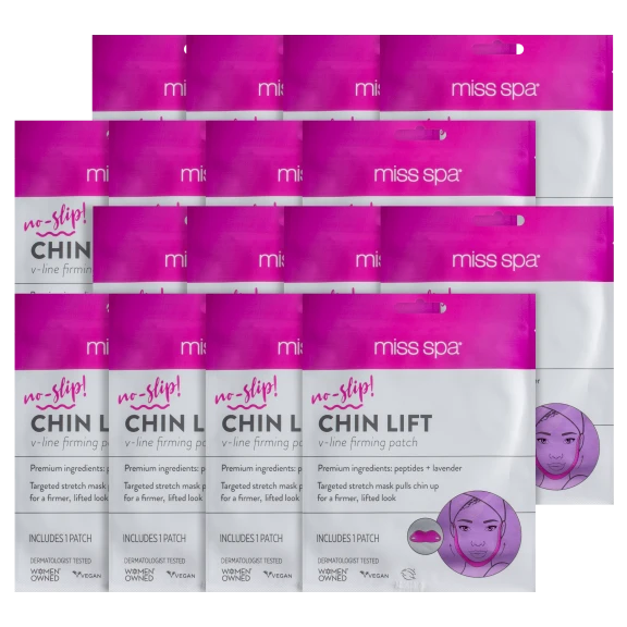 16-Pack: Miss Spa No-Slip Chin Lift Firming Masks