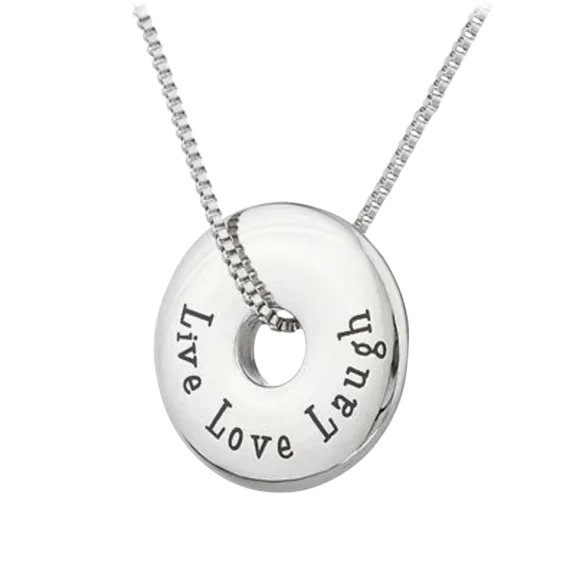 Tamborat Jewelry Live Love Laugh Inspirational Daily Reminder Necklace