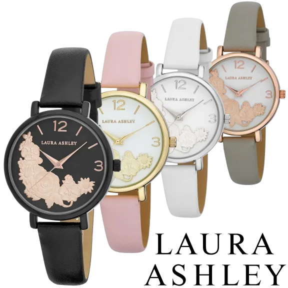 Laura Ashley Ladies Round Floral Watch