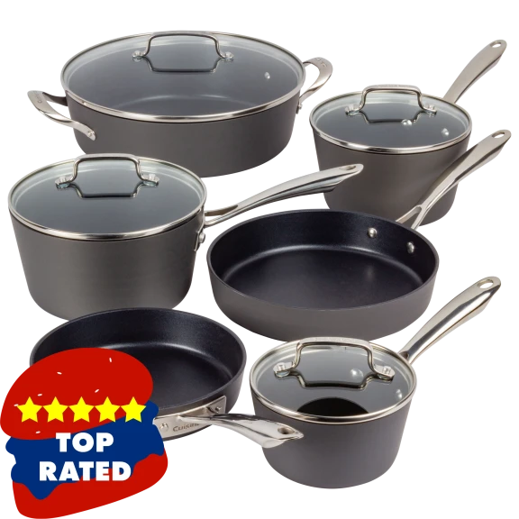 Cuisinart 10-Piece Hard-Anodized Nonstick Cookware Set