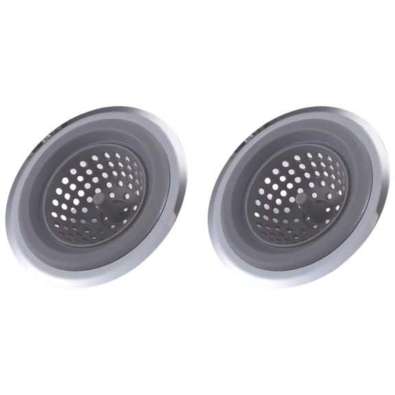 2-Pack: 2-in-1 Clog-Free Kitchen Sink Strainer and Stopper by Two Elephants