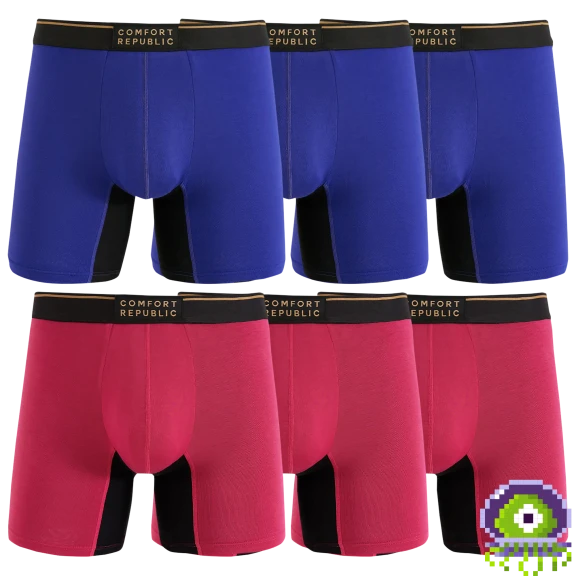 6-Pack: Comfort Republic Bamboo Viscose Boxer Briefs