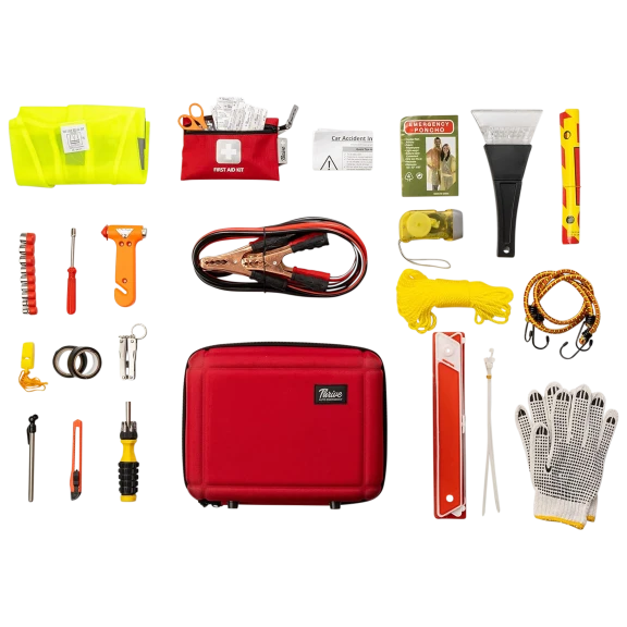 Thrive 104-Piece Auto Emergency Kit with Hard Shell Case