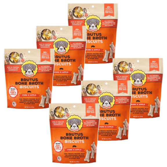 6-Pack: Brutus Bone Broth Dog Biscuits
