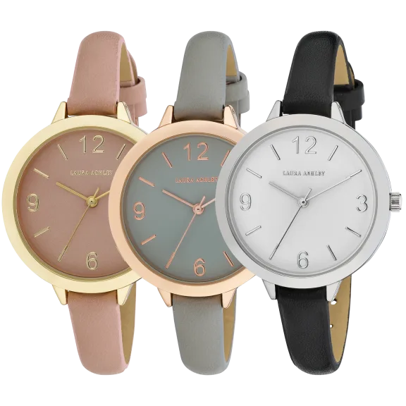Laura Ashley Arabic Numeral Strap Watch