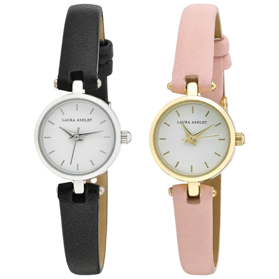 Laura Ashley Women's Vegan Leather Strap Watch
