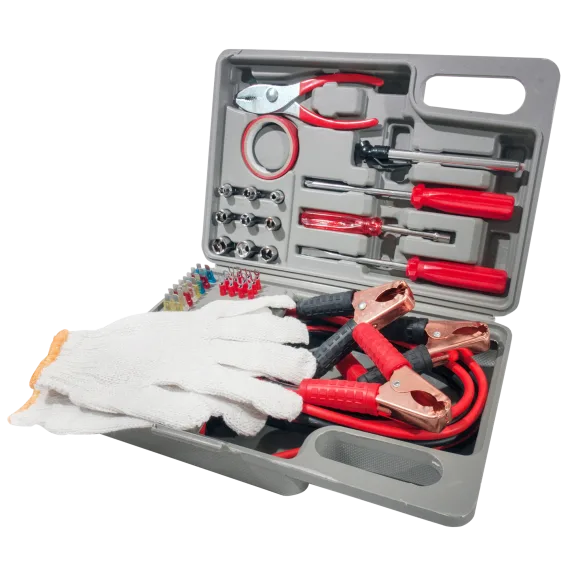 35-Piece Roadside Kit with Jumper Cables