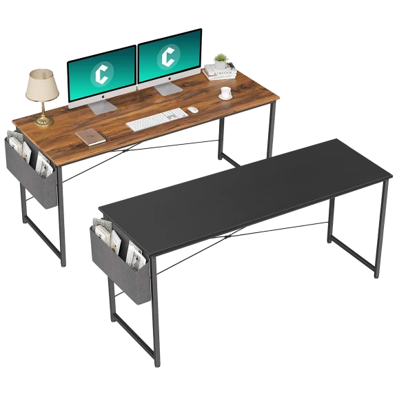 55" Home Office Computer Desk with Side Organizer