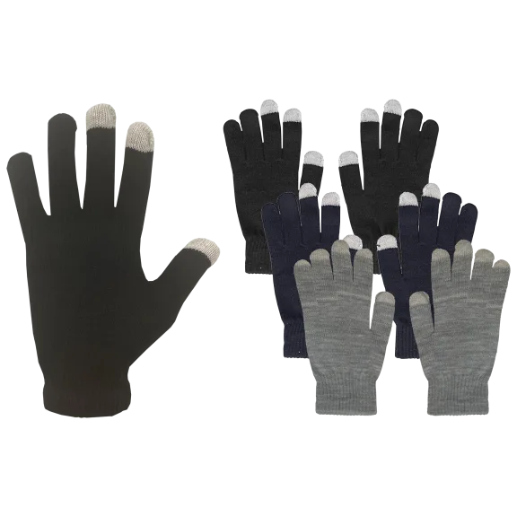 Winter Gloves with Touchscreen Tips Multipacks