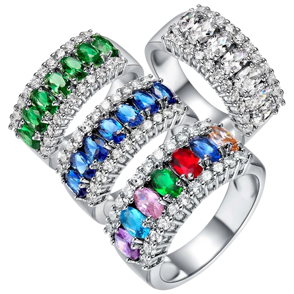 Tamborat Lab Created Gemstone Princess Cut Ring