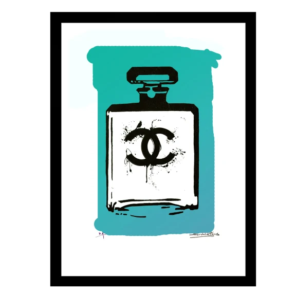 Fairchild Paris Chanel Logo Bottle - 14" x 18" Framed Print
