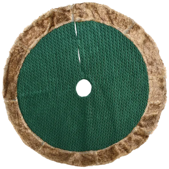 National Tree Company Rural Homestead Quilted Christmas Tree Skirt
