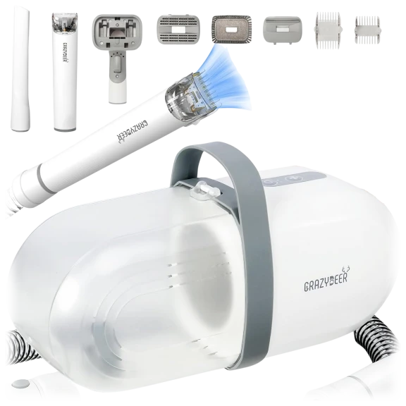 Crazydeer 6-Piece Pet Grooming Vacuum