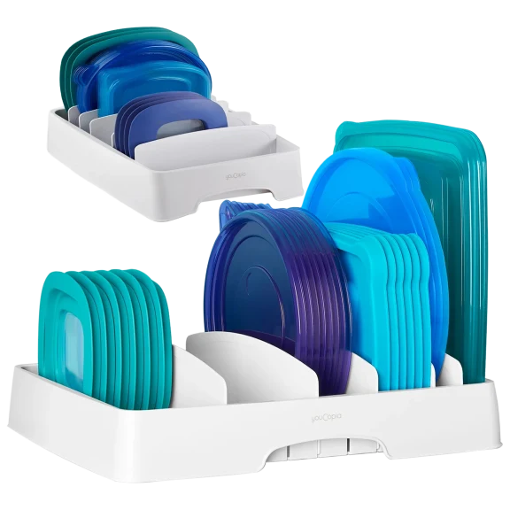 2-Piece: StoraLid Container Lid Organizer Set