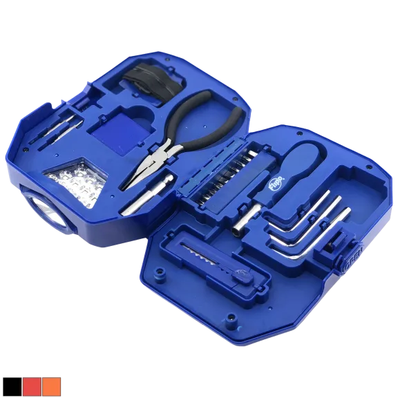 Flipo Tool Pod 24-Piece Tool Set With LED Work Light & Headlamp