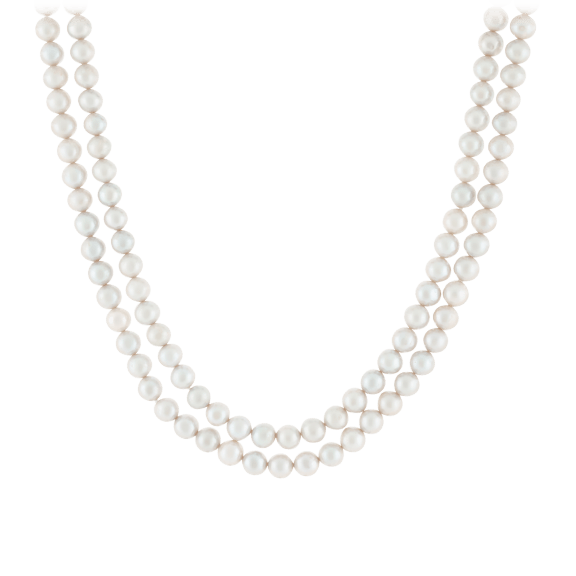 Splendid Pearls Endless 48" Gray Pearl Necklace
