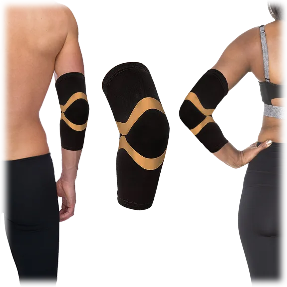 Unisex Copper Compression Elbow Sleeve: 1 or 2-Pack