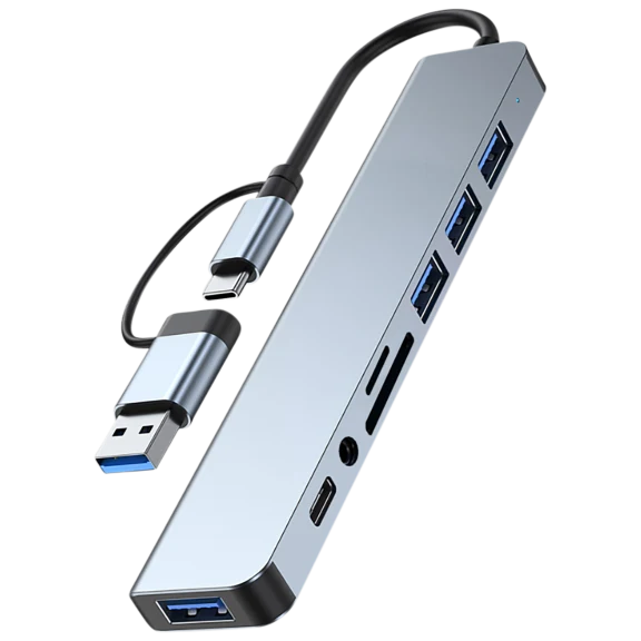 Ethos 8-In-1 USB C Hub New Type-C Adapter