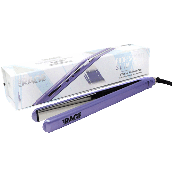 Hair Rage 1-Inch Flat Iron Slim Series in Titanium with Far Infrared Technology