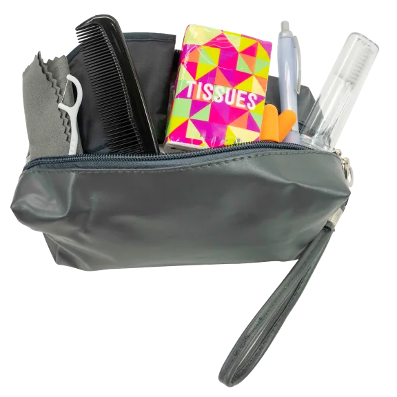 Krediz 9-Piece First Class Travel Kit with Toiletry Pouch Bag