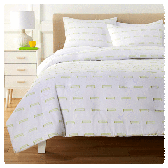 Clover by Jo 3-Piece Clipped Jacquard Comforter Set