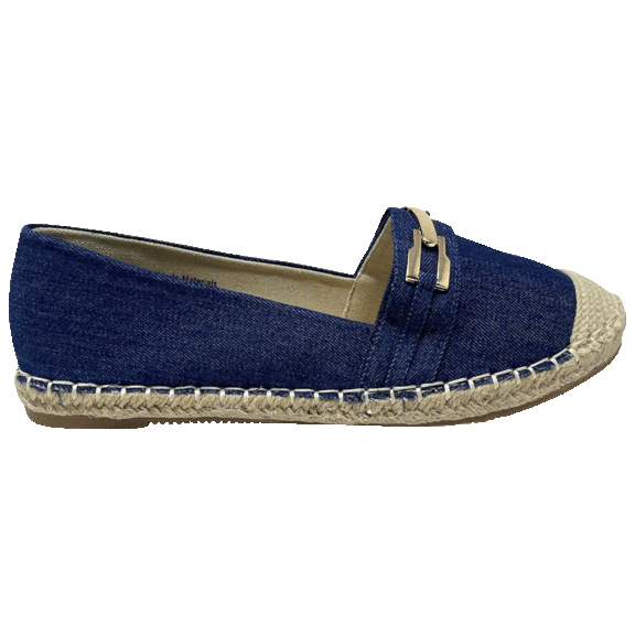 Victoria K. Women's Denim Buckle Espadrille