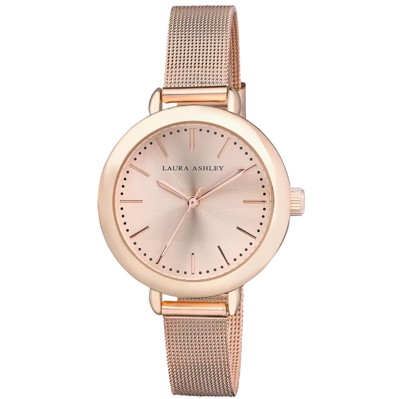 Laura Ashley Women’s Mesh Band Classic Watch