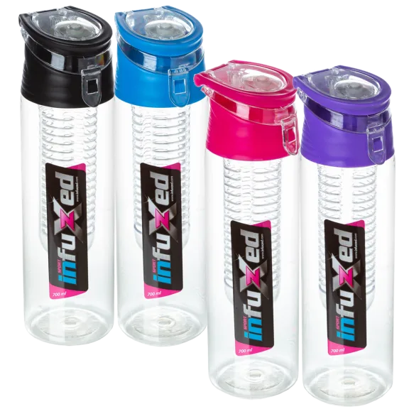Infuxzed 2-Pack of  BPA-Free Fruit Infuser 24oz Sports Bottles