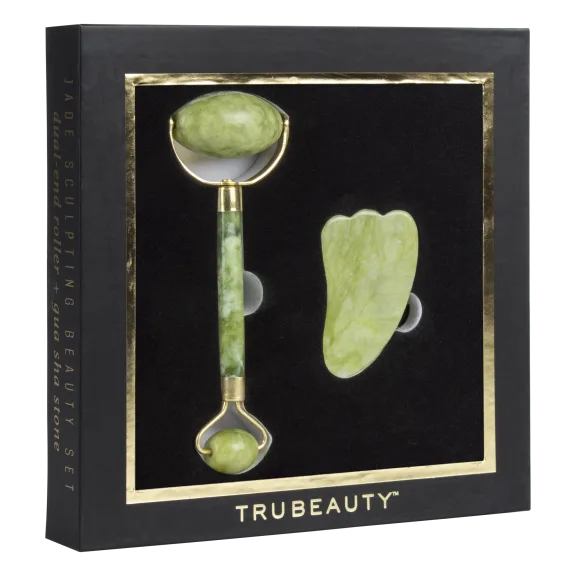 Tru Beauty 2-Piece Jade Roller and Gua Sha Set