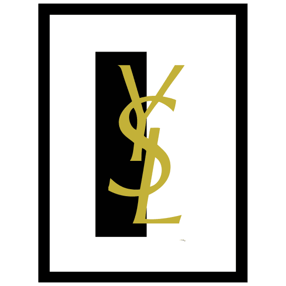 Fairchild Paris YSL Logo - 14" x 18" Framed Print