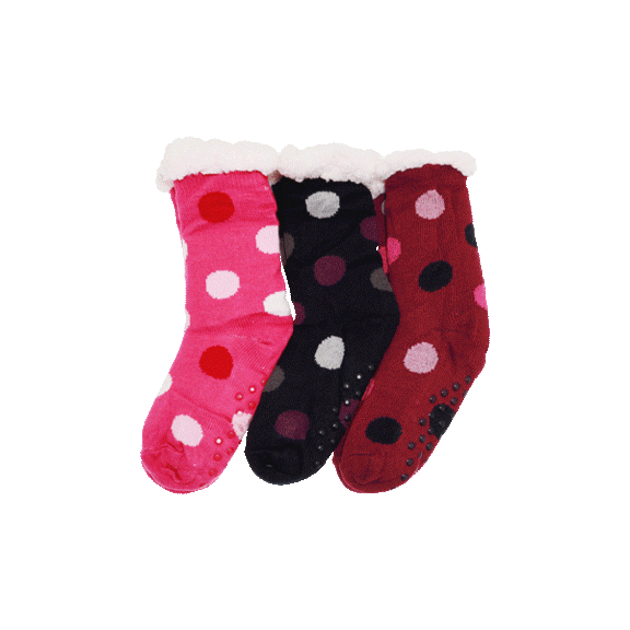 3-Pack: Angelina Women's Winter-Weight Sherpa-Lined Knitted Thermal Crew Socks