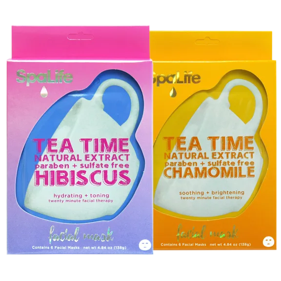 12-Pack: SpaLife Tea Time Face Masks